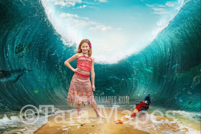 Magic Ocean Wave Digital Background - Ocean Wave - Magic Ocean Digital Background JPG file