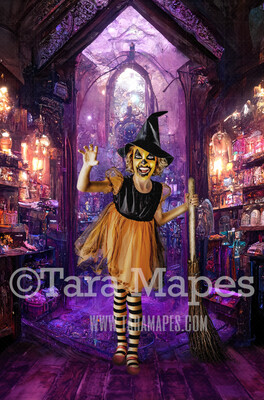 Halloween Digital Backdrop - Magic Potion Shop - Colorful Potion Shop - Wizard Shop - Witch Shop - JPG File - Halloween Digital Background