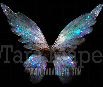 Fairy Wing Overlay - Fairy Wing Overlay - Digital Wings - Glitter Sparkles Fairy Wing - Digital Fairy Wings