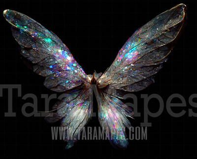 Fairy Wing Overlay - Fairy Wing Overlay - Digital Wings - Glitter Sparkles Fairy Wing - Digital Fairy Wings