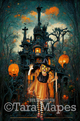 Halloween Digital Backdrop - Surreal Haunted House - Quirky Fun Halloween House - JPG File - Witch House - Halloween Digital Background Halloween Digital Backdrop - Surreal Haunted House - Quirky Fun Halloween House - JPG File - Witch House - Halloween Digital Background