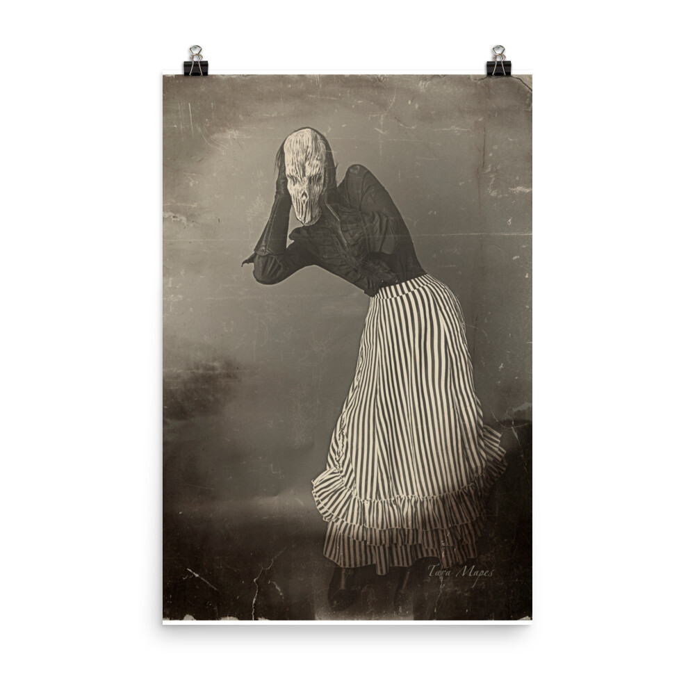 Mother Has a Headache Again - Vintage Style Horror Halloween Poster by Tara Mapes, Size: 24×36