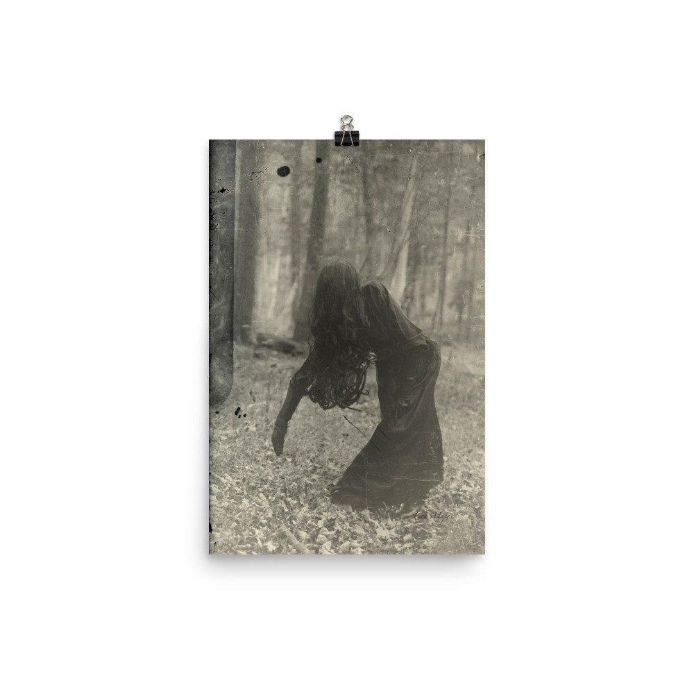 A Walk in the Woods - Vintage Style Horror Halloween Poster by Tara Mapes, Size: 12×18