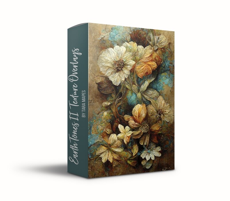 Earth Tone Fine Art Floral Texture Overlays - Painted Flowers- Floral  Fine Art Texture Overlays - 12 Digital Floral Textures -  Photoshop Overlays by Tara Mapes