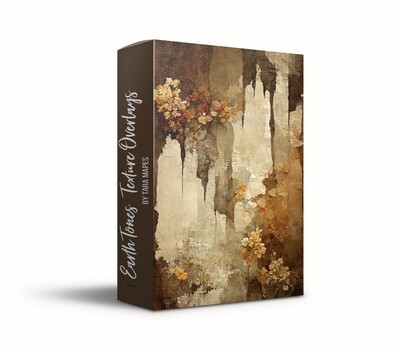 Earth Tone Fine Art Texture Overlays - Fine Art Texture Overlays - 12 Digital Floral Textures -  Photoshop Overlays by Tara Mapes