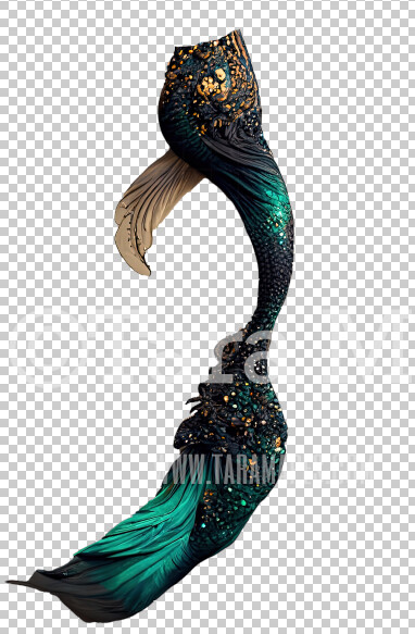 Magical Mermaid Tail - PNG  overlay - Transparent Background