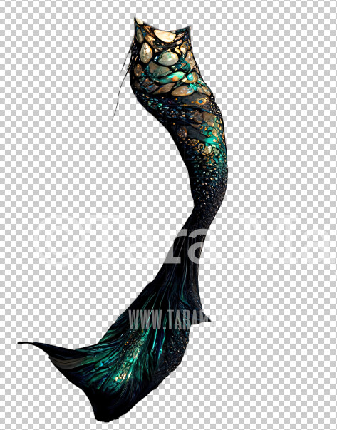 Magical Mermaid Tail - PNG  overlay - Transparent Background