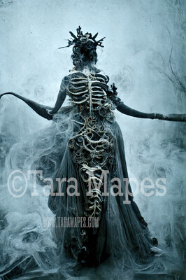 Skeleton Gown Body Digital Backdrop - Skeleton Body in Gown - JPG File Digital Background