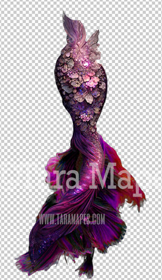 Magical Mermaid Tail - Mermaid Body- PNG  overlay - Transparent Background