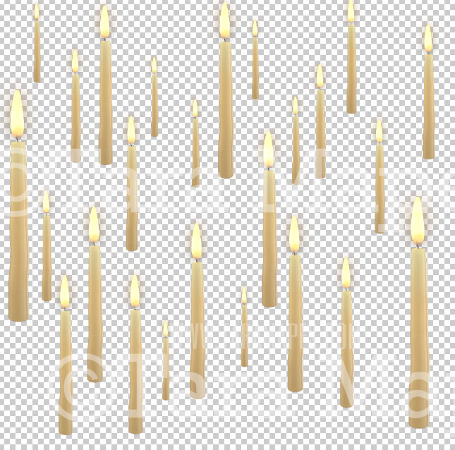 Floating Candles Overlays - Candles with Flames Overlays  PNG
