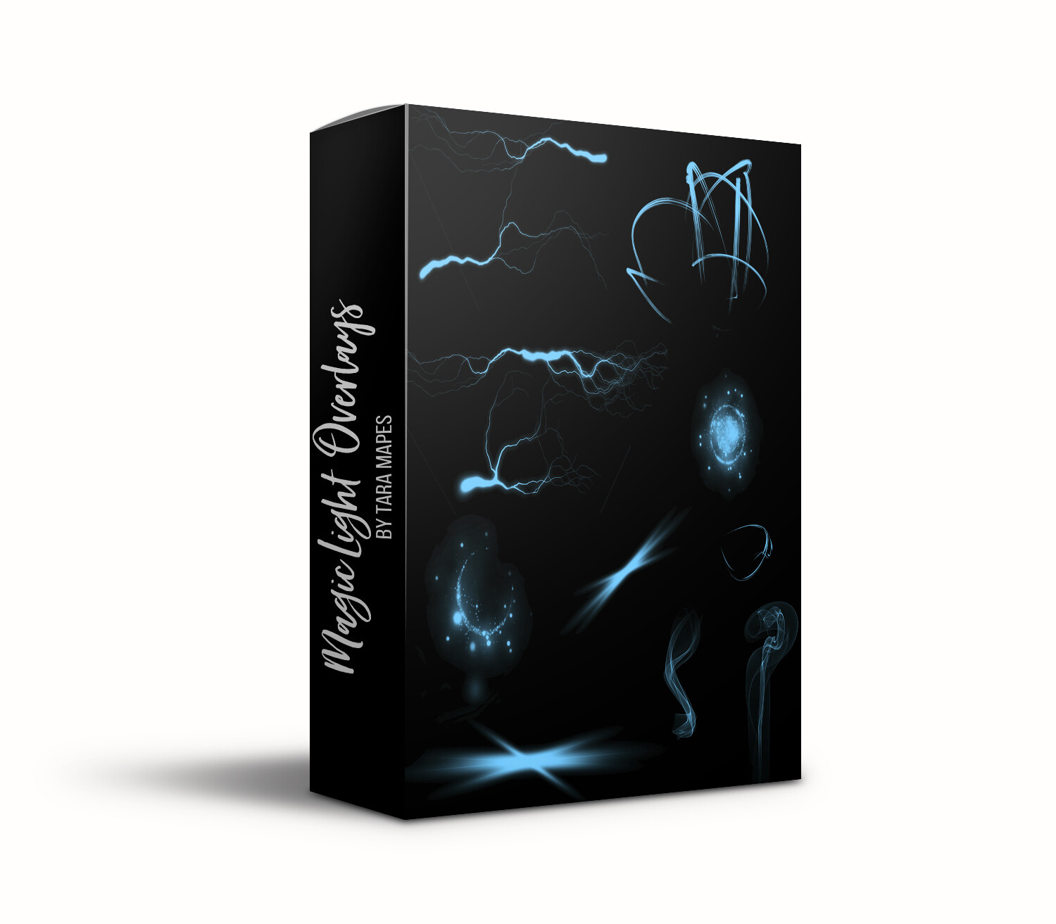 Wizard Wand Light Magic Overlays - Magic Stardust Glitter Glowing Blue Light Overlays - Wizard Witch Magic Overlays