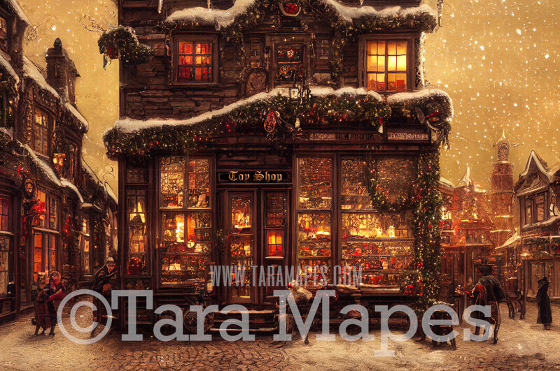 Christmas Shop Digital Backdrop - Vintage Toy Shop - Christmas Street Storefront - Vintage Christmas Street of Toy Shops - Christmas Town Shops Digital Background - FREE SNOW OVERLAY included Christmas Shop Digital Backdrop - Vintage Toy Shop - Christmas Street Storefront - Vintage Christmas Street of Toy Shops - Christmas Town Shops Digital Background - FREE SNOW OVERLAY included