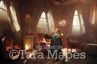 Wizard House Digital Backdrop - Wizard House Interior Magical Scene  - Wizard Digital Background