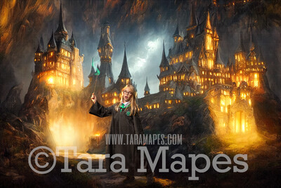 Wizard Castle Entrance Digital Backdrop - Wizard Castle Digital  - Wizard Digital Background