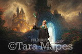 Wizard Castle Entrance Digital Backdrop - Wizard Castle Digital  - Wizard Digital Background