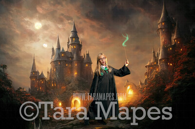 Wizard Castle Entrance Digital Backdrop - Wizard Castle Digital  - Wizard Digital Background