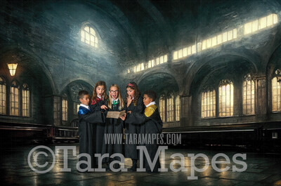 Wizard Train Station Platform Digital Backdrop - Wizard Train Digital  - Wizard Digital Background