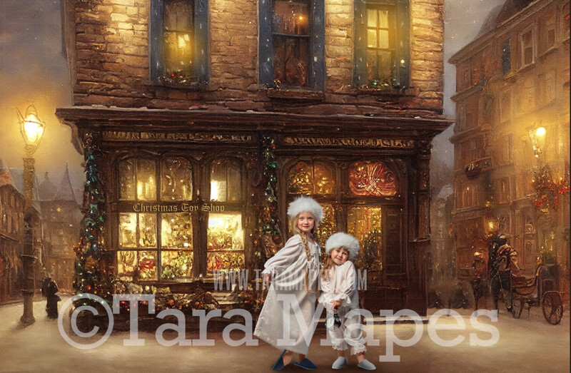 Christmas Shop Digital Backdrop - Vintage Toy Shop - Christmas Street Storefront - Vintage Christmas Street of Toy Shops - Christmas Town Shops Digital Background - FREE SNOW OVERLAY included Christmas Shop Digital Backdrop - Vintage Toy Shop - Christmas Street Storefront - Vintage Christmas Street of Toy Shops - Christmas Town Shops Digital Background - FREE SNOW OVERLAY included