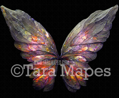 Fairy Wing Overlay - Fairy Wing Overlay - Digital Wings - Glitter Sparkles Fairy Wing - Digital Fairy Wings