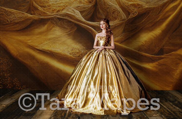 Gold Fabric Texture Digital Backdrop - Digital Background by Tara Mapes