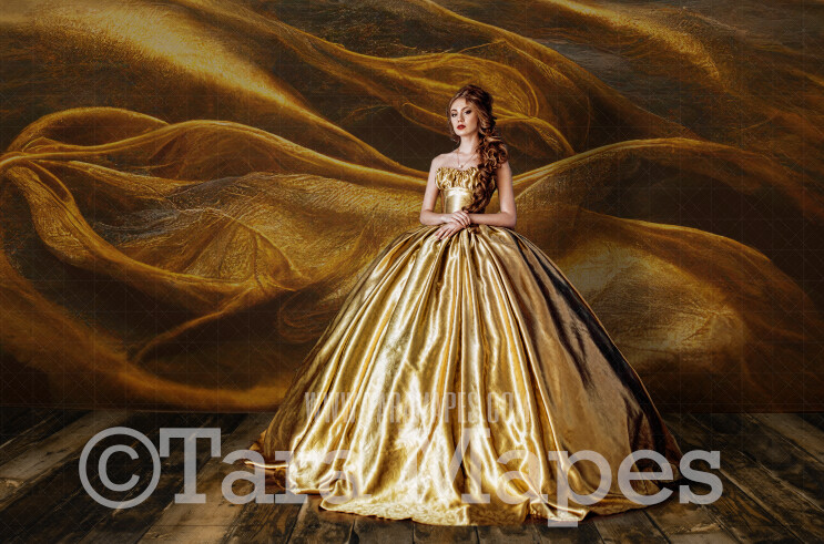 Gold Fabric Texture Digital Backdrop - Digital Background by Tara Mapes
