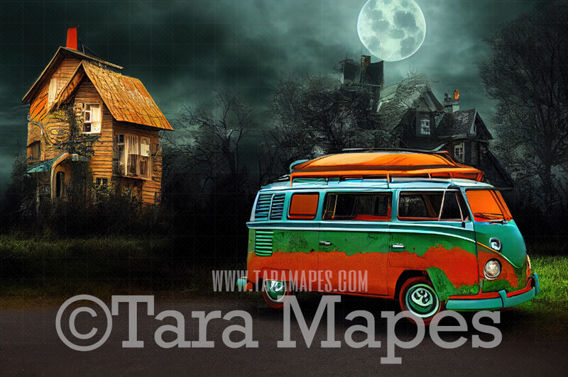 Haunted Mansion Digital Backdrop - Haunted Adventure - Halloween Digital Background JPG File