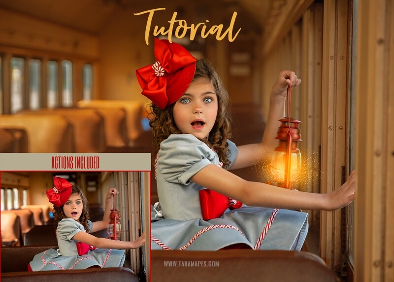 Holiday Express Painterly Photoshop Tutorial-  Dreamy Painterly Edit - Photoshop Action Workflow Set Included -- Fine Art Painterly Tutorial by Tara Mapes