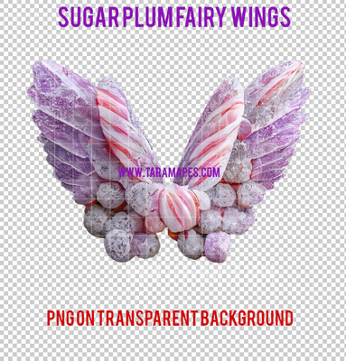 Sugar Plum Fairy Wing Overlay - Fairy Wing Overlay - Digital Candy Wings - Digital Fairy Wings