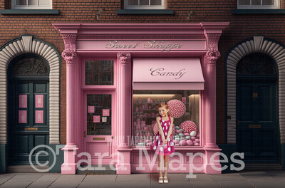 Valentine Digital Backdrop - Sweet Shop Digital Backdrop - Candy Shop Digital Background - Vday Digital Background JPG