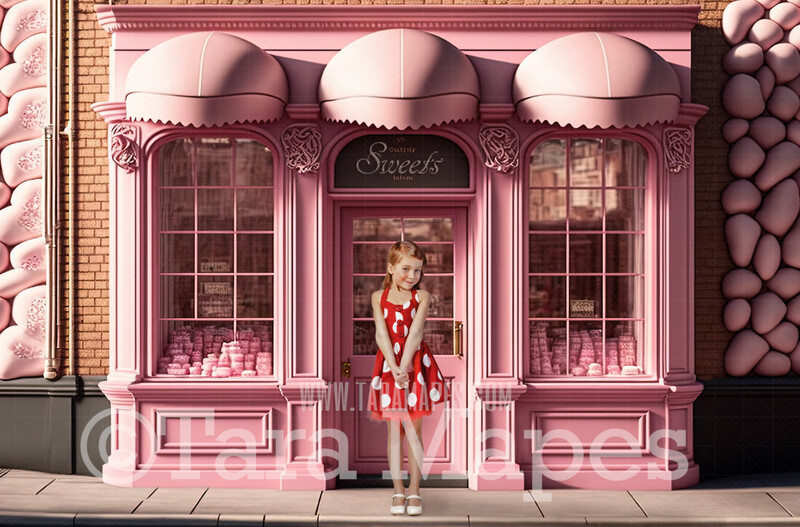 Valentine Digital Backdrop - Sweet Shop Digital Backdrop - Candy Shop Digital Background - Vday Digital Background JPG
