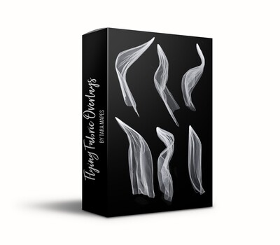 Flying Fabric Overlays - White Sheer Fabric Overlays - Veil Overlays - Blowing Fabric Overlays