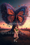 Butterfly Tree Digital Backdrop - Fantasy Butterfly Tree - Tree of Butterflies- Magic Tree - Butterfly Tree Digital Background JPG