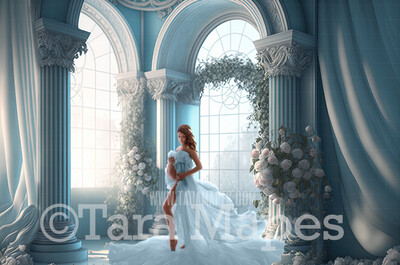 White and Blue Room Digital Backdrop - White and Blue Room with Pillars and Curtains- White Room with Roses - White Room with Windows Digital Background JPG White and Blue Room Digital Backdrop - White and Blue Room with Pillars and Curtains- White Room with Roses - White Room with Windows Digital Background JPG