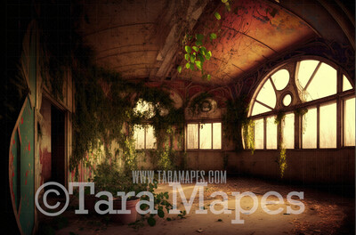 Abandoned Building Digital Background (JPG FILE)- Abandoned House - - Grunge Digital Background