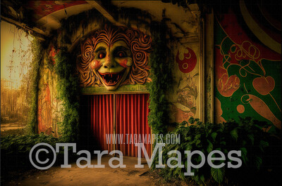 Abandoned Building Digital Background (JPG FILE)- Abandoned Circus  - - Grunge Digital Background