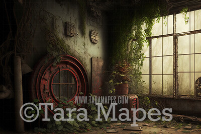 Abandoned Building Digital Background (JPG FILE)- Abandoned House - - Grunge Digital Background