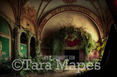 Abandoned Building Digital Background (JPG FILE)- Abandoned Circus  - - Grunge Digital Background