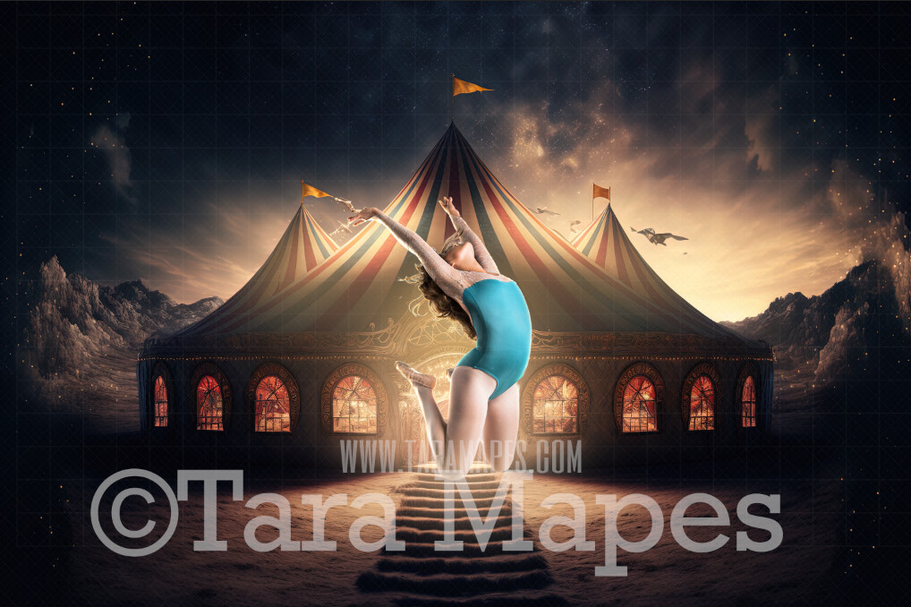 Circus Digital Background - Circus Arena with Lights - Circus Arena Digital Background (JPG FILE)