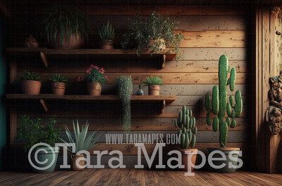 Greenhouse Digital Backdrop - Spring Greenhouse -Southwestern - Easter Digital Background JPG
