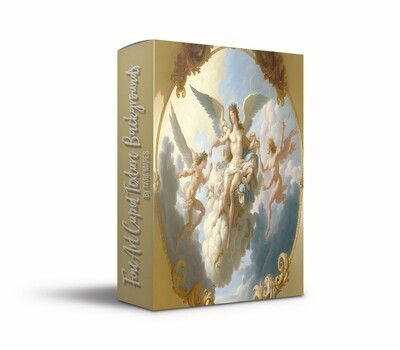 Cupid Fine Art Digital Overlays - Renaissance Style Cherubs with Wings  - Fine Art Angels Texture Overlays - 12 Digital Textures -  Floral Photoshop Overlays by Tara Mapes