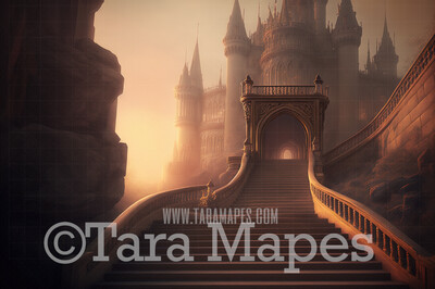 Princess Castle Digital Background - Cinderella Digital Backdrop - Princess Digital Background JPG file