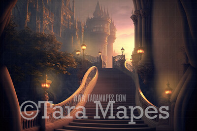 Princess Castle Digital Background - Cinderella Digital Backdrop - Princess Digital Background JPG file