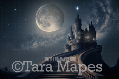 Princess Castle Digital Background - Cinderella Digital Backdrop - Princess Digital Background JPG file