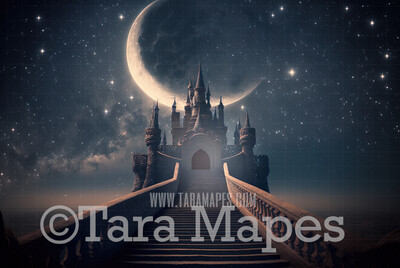 Princess Castle Digital Background - Cinderella Digital Backdrop - Princess Digital Background JPG file
