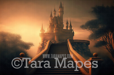 Princess Castle Digital Background - Cinderella Digital Backdrop - Princess Digital Background JPG file