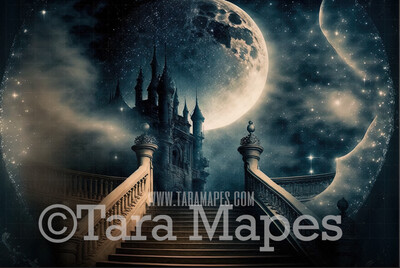Princess Castle Digital Background - Cinderella Digital Backdrop - Princess Digital Background JPG file
