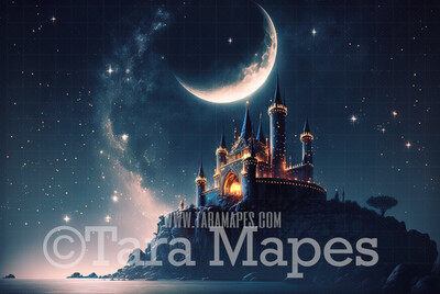 Princess Castle Digital Background - Cinderella Digital Backdrop - Princess Digital Background JPG file