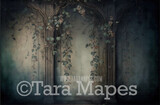 Old Vintage Room with Overgrown Vines Digital Background (JPG FILE) - Abandoned Room with Flowers and Vines - Old Greenhouse Grunge Digital Background