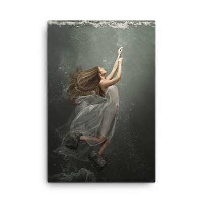 Concrete Shoes Fine Art Canvas Print by Tara Mapes
