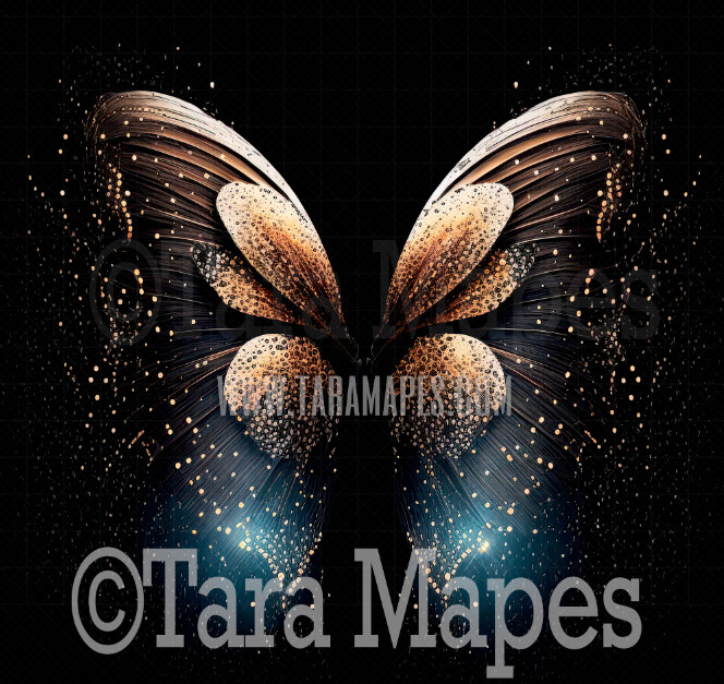 Fairy Wing Overlay - Butterfly Fairy Wing Overlay - Glowing Rainbow Butterfly Digital Wings - Glitter Sparkles Fairy Wing - Digital Fairy Wings